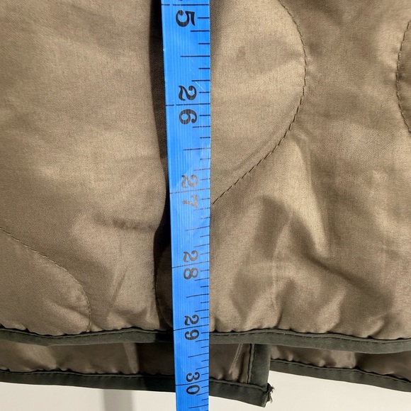 Vero Moda Womens Quilted Barn Coat Blisa Jacket Size Large Olive Green - Picture 9 of 10